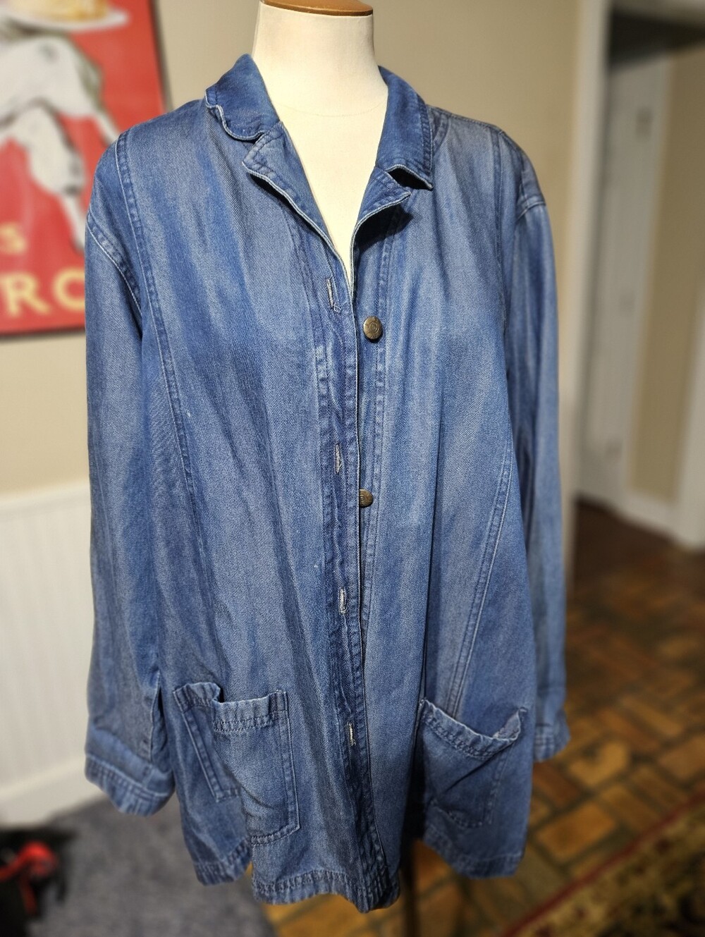 VTG 90s David Dart Lightweight Denim Jacket Large